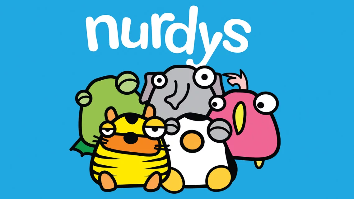 Vrolijke en educatieve animatiereeks "nurdys" brengt kleur en plezier in de wereld van jonge kinderen