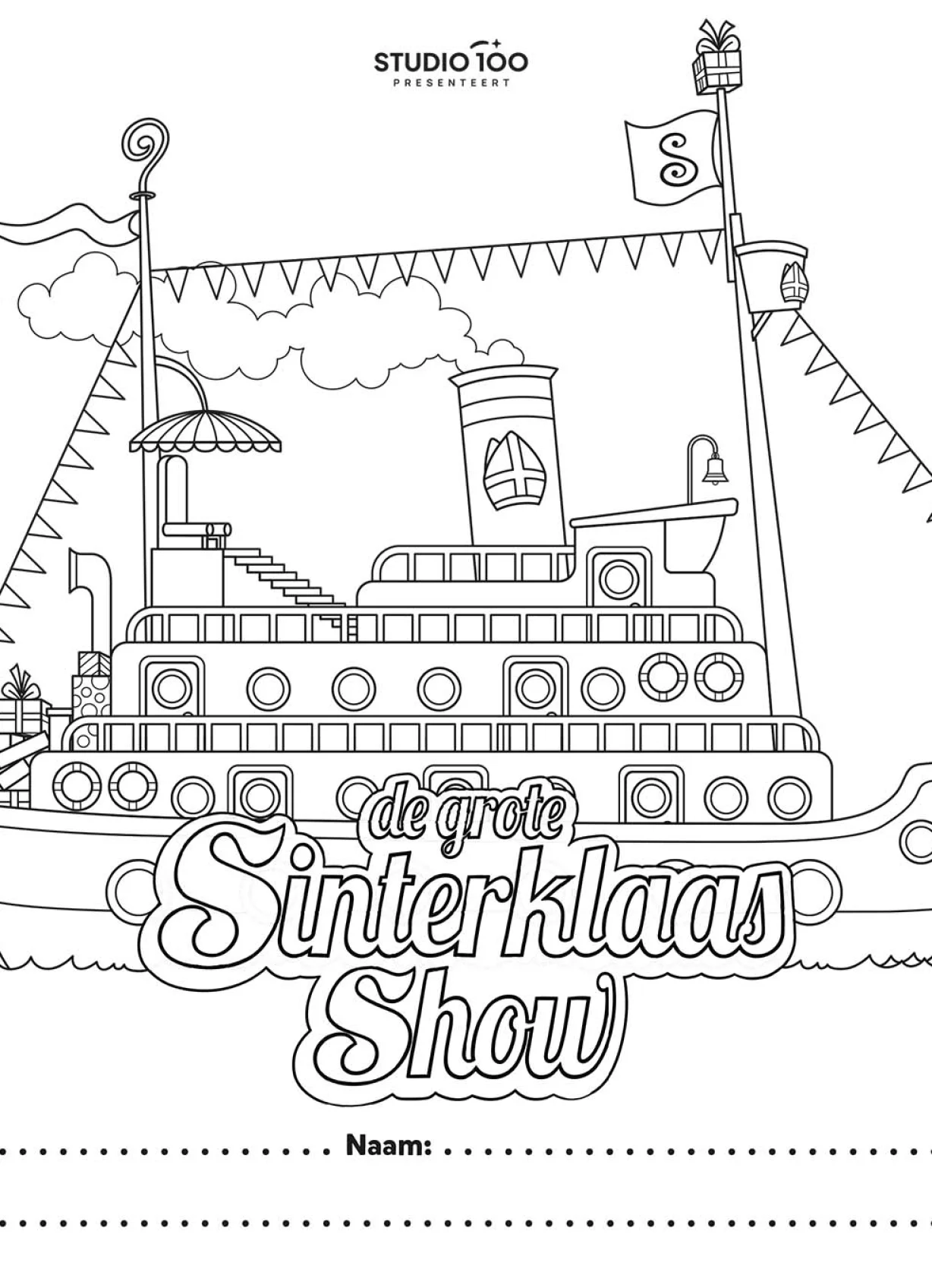 De Grote Sinterklaas Show 2025 - Kleurplaat