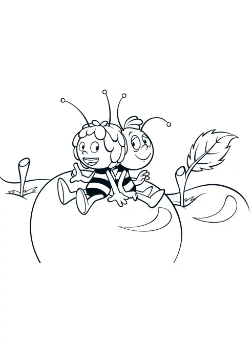 Kleurplaat Maya 7
